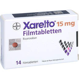 Abbildung: Xarelto 15 mg Filmtabletten 14 St, Filmtabletten PZN 11015708