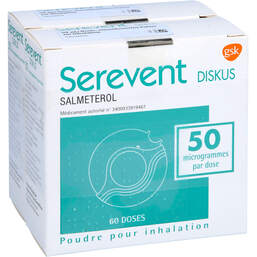 Abbildung: Serevent Diskus 60 Einzeldosis Pulver 2 St, Pulver PZN 11018397