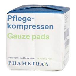 Abbildung: Pflegekompressen Vlies 10x10 cm unsteril 4fach 100 St, Kompressen PZN 11030837