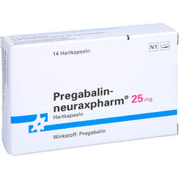 Abbildung: Pregabalin neuraxpharm 25 mg Hartkapseln 14 St, Hartkapseln PZN 11031328