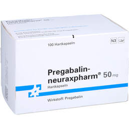 Abbildung: Pregabalin neuraxpharm 50 mg Hartkapseln 100 St, Hartkapseln PZN 11031363