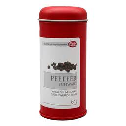 Abbildung: Pfeffer schwarz ganz Blechdose Caelo HV-Packung 80 g PZN 11032552