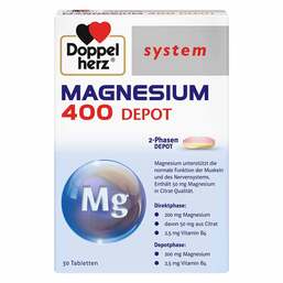 Abbildung: Doppelherz system Magnesium 400 Depot Tabletten Tabletten, 30 St PZN 11034864