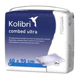 Abbildung: Kolibri combed Krankenunt.premium ultra 60x90 cm 25 St, Beutel PZN 11037070