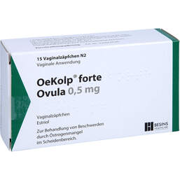 Abbildung: Oekolp forte Ovula 0,5 mg 15 St, Ovula PZN 11047507