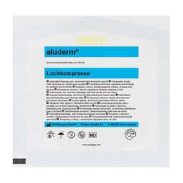 Abbildung: Aluderm Lochkompresse 6x7 cm CH 8 1 St, Kompressen PZN 11047832