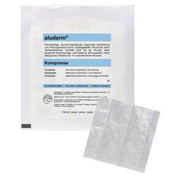 Abbildung: Aluderm Kompresse 7,5x7,5 cm 1 St, Kompressen PZN 11047878