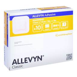 Abbildung: Allevyn Adhesive 7,5x7,5 cm haftende Wundauflage Verband, 10 St PZN 11049015