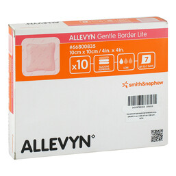 Abbildung: Allevyn Gentle Border Lite 10x10 cm Schaumverband 10 St, Verband PZN 11051638