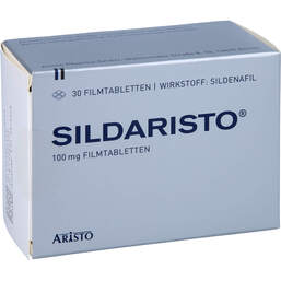Abbildung: Sildaristo 100 mg Filmtabletten 30 St, Filmtabletten PZN 11057983