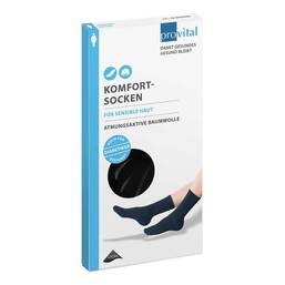 Abbildung: Provital Komfortsocken women Größe 39 - 42 schwarz 2 St PZN 11080924