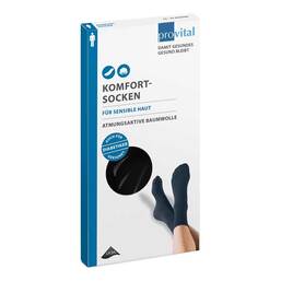 Abbildung: Provital Komfortsocken men Größe 43 - 46 schwarz 2 St PZN 11080976