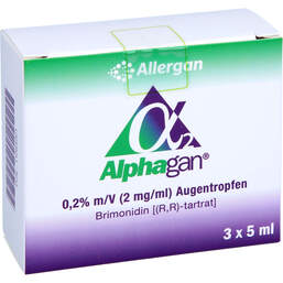Abbildung: Alphagan 0,2% Augentropfen 3X5 ml, Augentropfen PZN 11084201