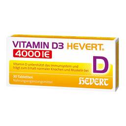Abbildung: Vitamin D3 Hevert 4.000 I.E. Tabletten 30 St, Tabletten PZN 11088245