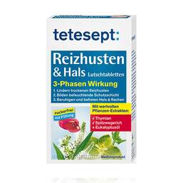 Abbildung: Tetesept Reizhusten & Hals Lutschtabletten Lutschtabletten, 20 St PZN 11089747