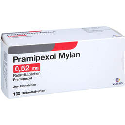 Abbildung: Pramipexol Mylan 0,52 mg Retardtabletten 100 St, Retard-Tabletten PZN 11095624