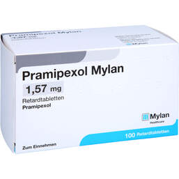 Abbildung: Pramipexol Mylan 1,57 mg Retardtabletten 100 St, Retard-Tabletten PZN 11095647