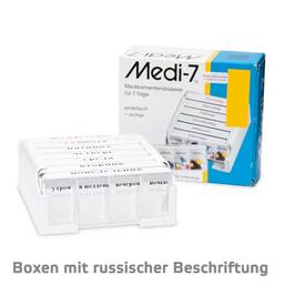 Abbildung: Medi 7 Medikamentendos.für 7 Tage weiß russische Version 1 St PZN 11095713