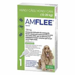Abbildung: Amflee 134 mg Spot-on Lösung zum Auftropfen für mittelgroße Hunde Lösung, 3 St PZN 11099817