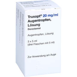 Abbildung: Trusopt 20 mg / ml Augentropfen 3X5 ml, Augentropfen PZN 11103507
