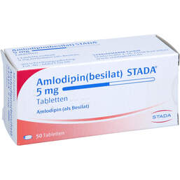 Abbildung: Amlodipin besilat STADA 5 mg Tabletten 50 St, Tabletten PZN 11105587