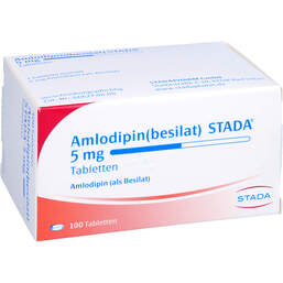 Abbildung: Amlodipin besilat STADA 5 mg Tabletten 100 St, Tabletten PZN 11105593
