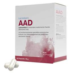 Abbildung: Lactobact AAD magensaftresistente Kapseln Kapseln magensaftresistent, 40 St PZN 11110909