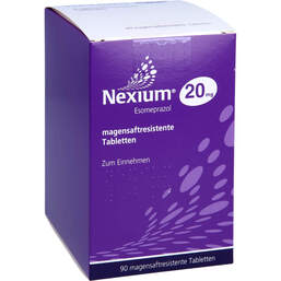Abbildung: Nexium 20 mg magensaftresistente Tabletten 90 St, Tabletten magensaftresistent PZN 11111926