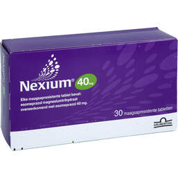 Abbildung: Nexium 40 mg magensaftresistente Tabletten 30 St, Tabletten magensaftresistent PZN 11111949