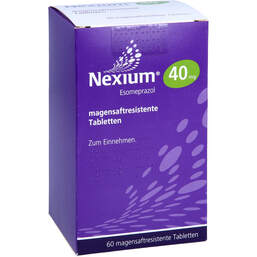 Abbildung: Nexium 40 mg magensaftresistente Tabletten 60 St, Tabletten magensaftresistent PZN 11111961