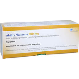 Abbildung: Abilify Maintena 300 mg P. + L.z.H.e.Depot-Inj-Suspension 1 St, Pulver und Lösungsmittel zur Herstellung einer Depot-Injektionssuspension PZN 11112481