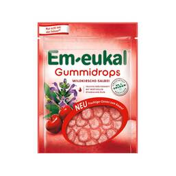 Abbildung: Em-eukal Gummidrops Wildkirsche-Salbei zuckerhaltig Bonbons, 90 g PZN 11112788
