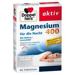 Abbildung: Doppelherz Magnesium 400 für die Nacht Tabletten Tabletten, 60 St PZN 11119879