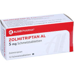 Abbildung: Zolmitriptan AL 5 mg Schmelztabletten 12 St, Schmelztabletten PZN 11123272