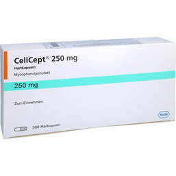 Abbildung: Cellcept 250 mg Kapseln 300 St, Hartkapseln PZN 11125578