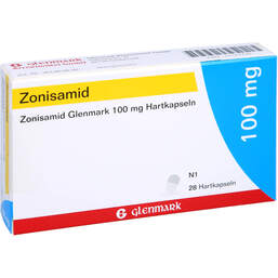 Abbildung: Zonisamid Glenmark 100 mg Hartkapseln 28 St, Hartkapseln PZN 11127726
