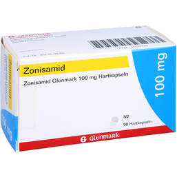 Abbildung: Zonisamid Glenmark 100 mg Hartkapseln 98 St, Hartkapseln PZN 11127732