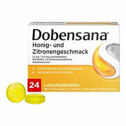Abbildung: Dobensana® Lutschtabletten Honig- und Zitronengeschmack Lutschtabletten, 24 St PZN 11128039