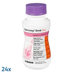 Abbildung: Nutricomp Drink Plus Erdbeer 24X200 ml, Flüssigkeit PZN 11128513
