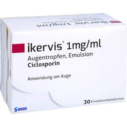 Abbildung: Ikervis 1 mg / ml Augentropfen Emuls.Einzeldosispipette 30X0.3 ml, Einzeldosispipetten PZN 11130763