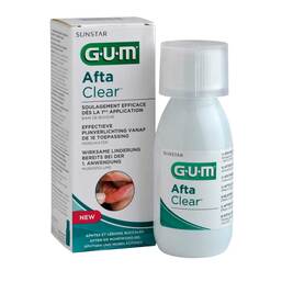 Abbildung: GUM Afta Clear Mundspülung Mundwasser, 120 ml PZN 11140201