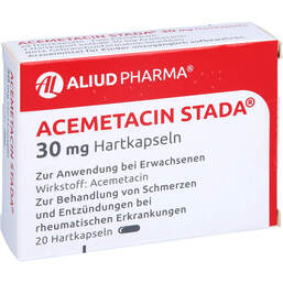 Abbildung: Acemetacin STADA 30 mg Hartkapseln 20 St, Hartkapseln PZN 11140483