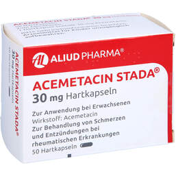 Abbildung: Acemetacin STADA 30 mg Hartkapseln 50 St, Hartkapseln PZN 11140508