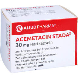 Abbildung: Acemetacin STADA 30 mg Hartkapseln 100 St, Hartkapseln PZN 11140514