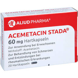 Abbildung: Acemetacin STADA 60 mg Hartkapseln 20 St, Hartkapseln PZN 11140520