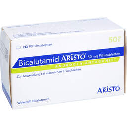 Abbildung: Bicalutamid Aristo 50 mg Filmtabletten 90 St, Filmtabletten PZN 11150719