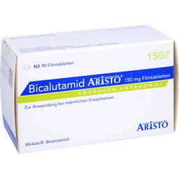 Abbildung: Bicalutamid Aristo 150 mg Filmtabletten 90 St, Filmtabletten PZN 11150748