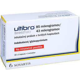 Abbildung: Ultibro Breezhaler 85 µg / 43 µg Hartk.mit Pulver zur Inh. 30 St, Hartkapseln mit Pulver zur Inhalation PZN 11151245