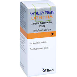 Abbildung: Voltaren ophtha 1 mg / ml Augentropfen 5 ml, Augentropfen PZN 11156001