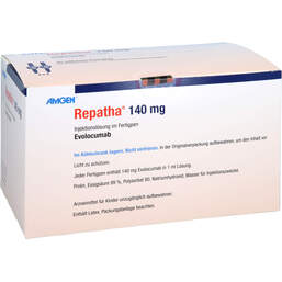Abbildung: Repatha 140 mg Injektionslösung in einem Fertigpen 6 St, Injektionslösung in einem Fertigpen PZN 11158313